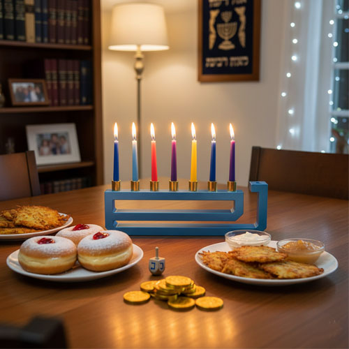 חנוכיית נס | חנוכייה מעוצבת מאותיות נס - מעצב.אריק וייס – תמונה 5