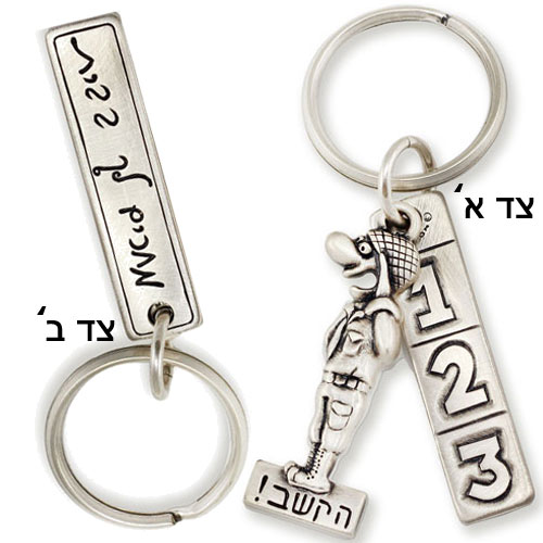 מחזיק מפתחות 123 הקשב - מחכים לך בבית | DANON – תמונה 2