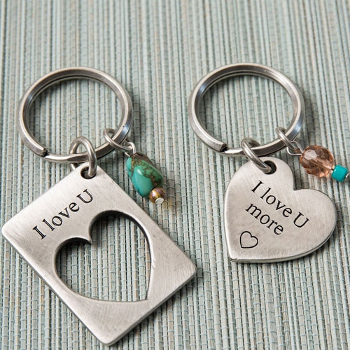 מחזיק מפתחו אישי לה ולו | Love You More KEYCHAIN – תמונה 3